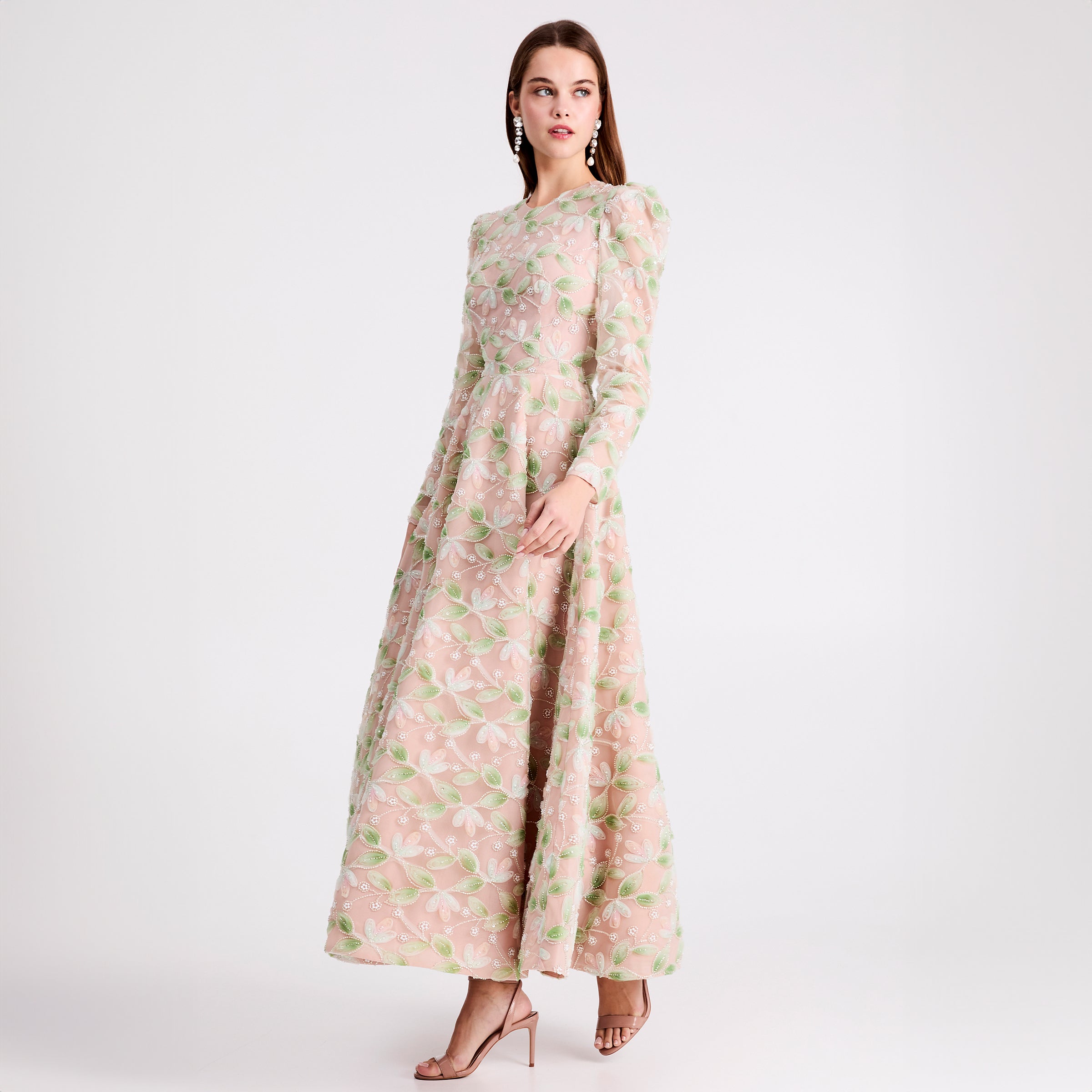 helsi tessa long sleeve dress Helsi Tessa Long-Sleeve Appliqu A-Line Maxi Dress at Mall of America in  Bloomington, MN