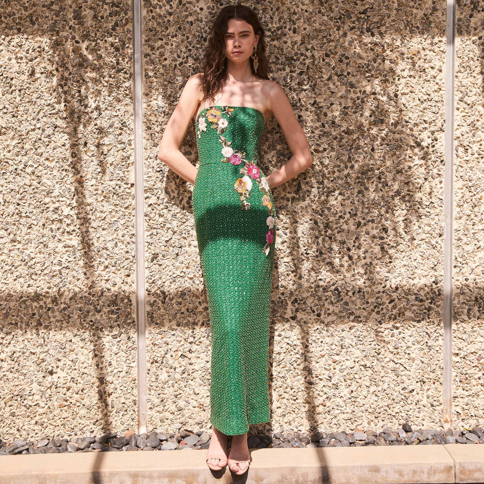 helsi silvia strapless stretch sequin midi dress Helsi Silvia Strapless Stretch Sequin Midi Dress