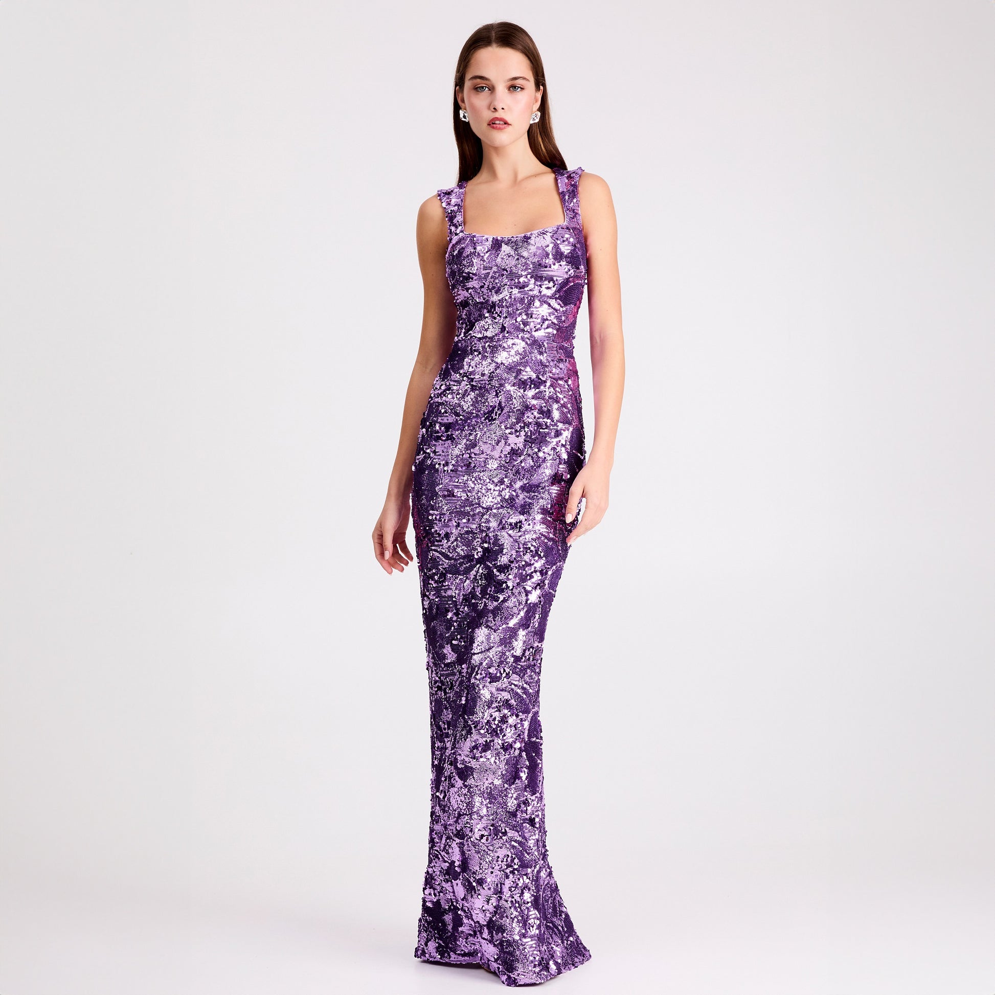helsa purple dress with bow Helsa The Constantina Jersey Dress With Bow in Amethyst